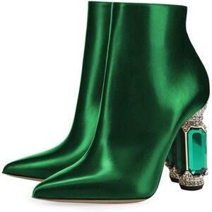 Crystal Heel Ankle Boots